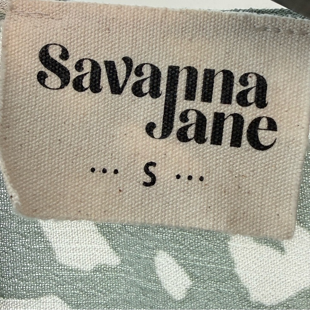 Savanna Jane Embroidered Floral Leopard Print Boho Top Size S - Picture 6 of 9